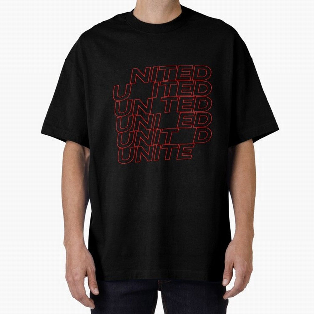 MAN UNITED - 2020 WHITE ILLUSTRATION Oversized T-Shirt Mark Match Day Hype around FIFA World Cup 2026 Group Stage, CR7, England, Match Day Excitement, Supporter Culture, Golden Goals and Global Football Passion; Perfect for Supporters Who Want Bold