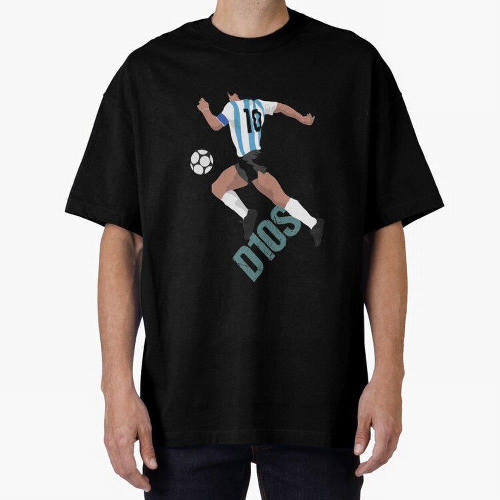 D10S Oversized T-Shirt Capture Stadium Memories from the FIFA World Cup 2026 USA Canada Mexico Journey through CR7 Highlights, France and Portugal Pride, Football Passion, Legendary Performances, Festival Vibes and Supporter Community; Built for