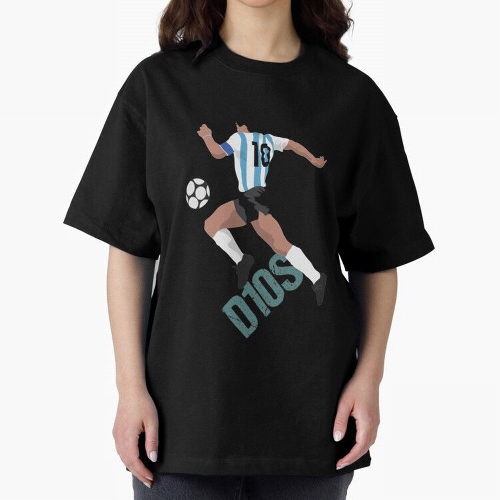 D10S Oversized T-Shirt Capture Stadium Memories from the FIFA World Cup 2026 USA Canada Mexico Journey through CR7 Highlights, France and Portugal Pride, Football Passion, Legendary Performances, Festival Vibes and Supporter Community; Built for