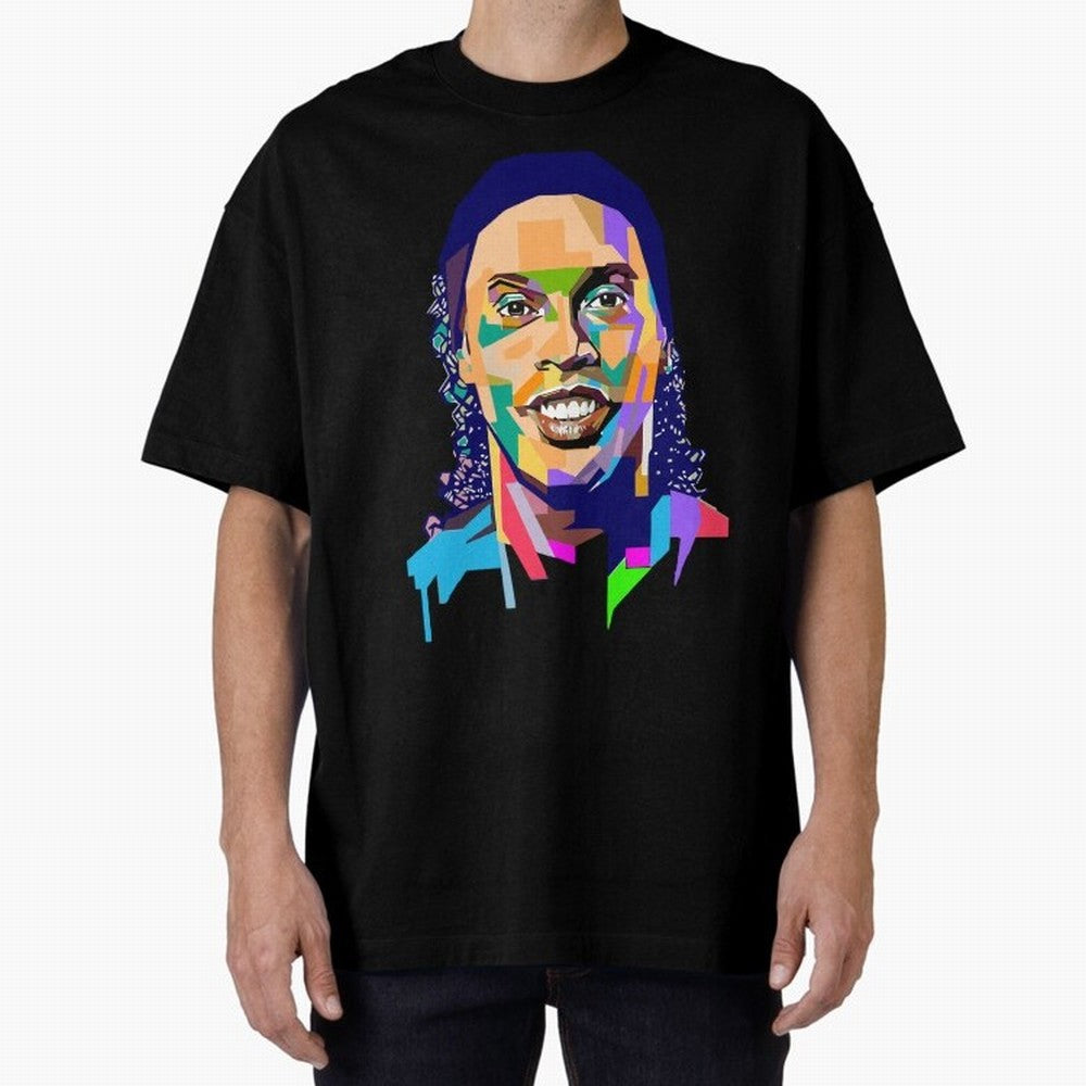 Ronaldinho Oversized T-Shirt Bring International Match Energy to Global Football Passion for FIFA World Cup 2026 Group Stage, Driven by Messi, CR7 and Mbappe, Brazil, Global Supporter Spirit, Legendary Goals, National Colors and Tournament