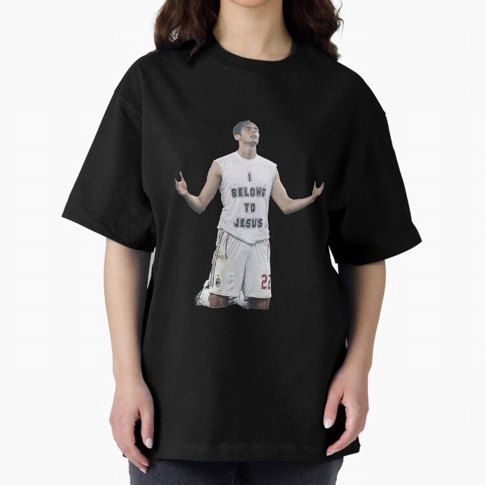 Ricardo Kaka wearing  I belong to Jesus  t-shirt sticker for football lovers Oversized T-Shirt Honor Champions and Dreams in FIFA World Cup 2026 Group Stage Capturing Messi, CR7 and Mbappe, England, France and Netherlands Energy, Tournament Hype,