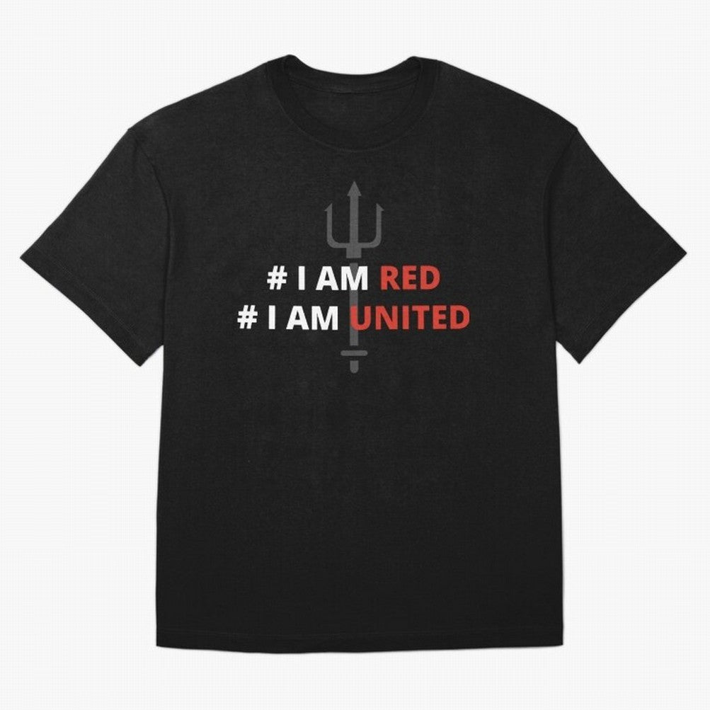 I am red, I am United Oversized T-Shirt Refresh the FIFA World Cup 2026 USA Canada Mexico Journey through Neymar Highlights, Spain Pride, Supporter Pride, Iconic Celebrations, Legendary Names and Global Match Day Energy; Made for Collectors Who