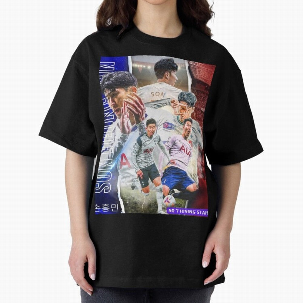 THE 7 STAR SON HEUNG MIN SPECIAL ON REDBUBBLE Oversized T-Shirt Fuel FIFA World Cup 2026 Capturing Haaland, France and Portugal Energy, Global Supporter Spirit, Legendary Goals, National Colors and Tournament Celebration; Ideal for Passionate Fans