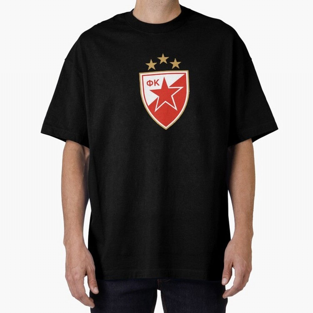 red star Oversized T-Shirt Honor the Football Icons of FIFA World Cup 2026 Group Stage for Fans of CR7 and Messi and Spain, Bringing Global Supporter Spirit, Legendary Goals, National Colors and Tournament Celebration; Ideal for Passionate Fans Who