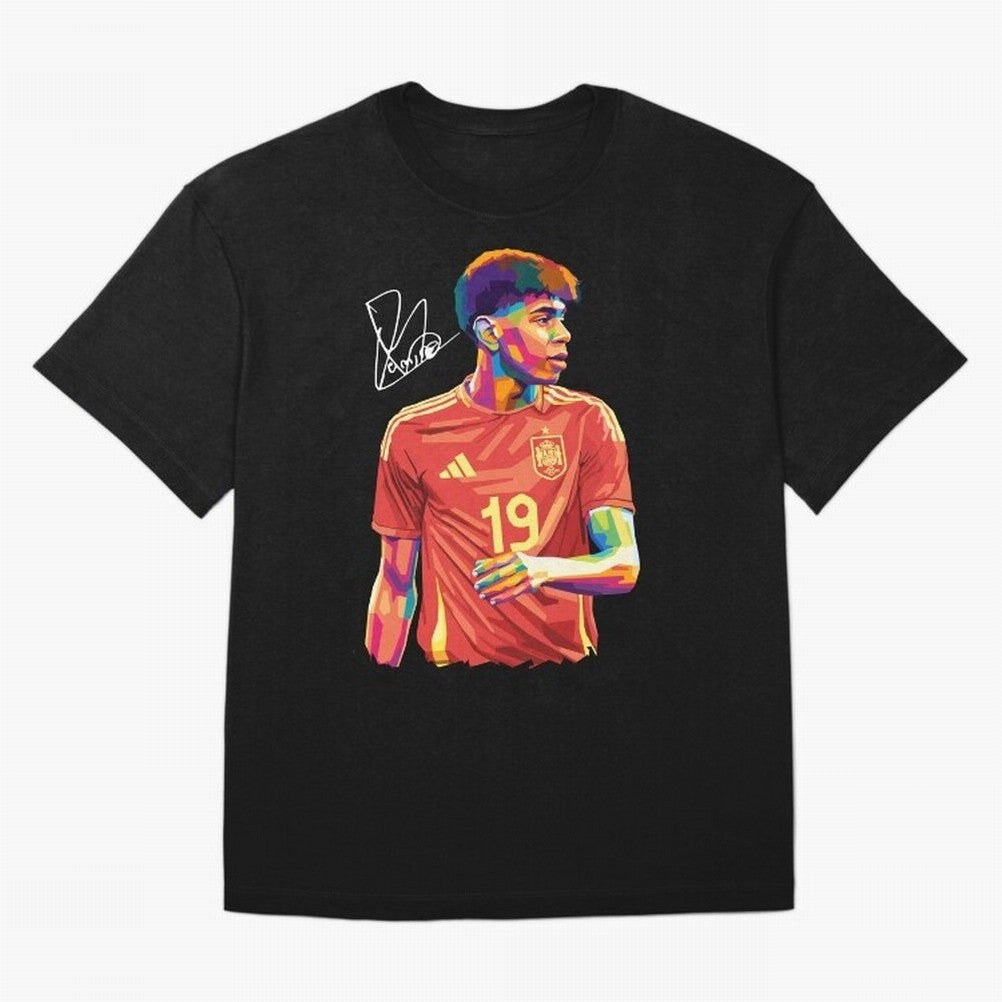 Lamine Yamal Pop Art Oversized T-Shirt Celebrate FIFA World Cup 2026 USA Canada Mexico Capturing CR7 and Messi, France and Portugal Energy, Stadium Chants, National Pride, Trophy Dreams and Unforgettable Football Memories; Built for Supporters