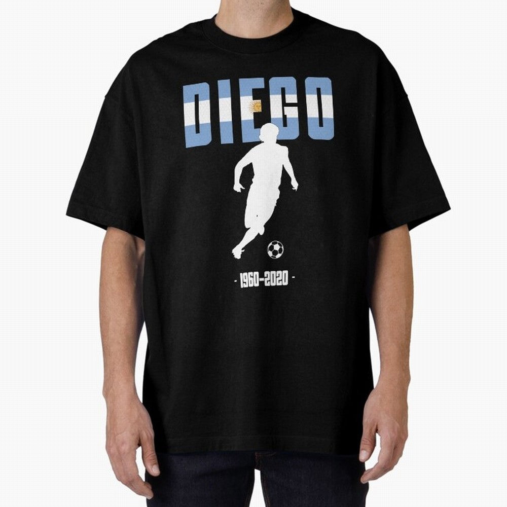 Diego 1960-2020 Oversized T-Shirt Show Your Tournament Heart for Global Football Passion for FIFA World Cup 2026 USA Canada Mexico, with Mbappe, Argentina and Brazil, Stadium Chants, National Pride, Trophy Dreams and Unforgettable Football