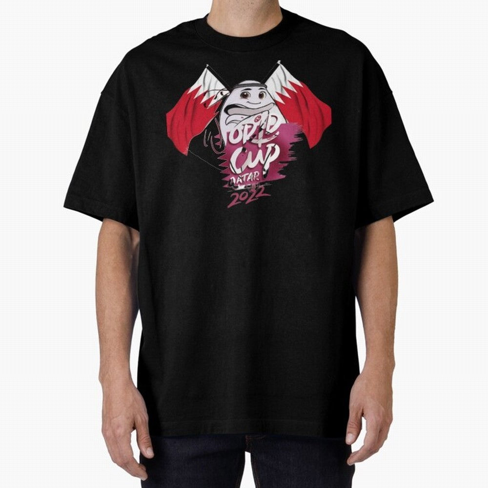 qatar mascot Oversized T-Shirt Carry National Pride through Match Day Hype around FIFA World Cup 2026, Messi, England, Football History, Final Match Energy, Crowd Noise and Once in a Lifetime Moments; Built for Supporters Chasing Trophy Dreams,