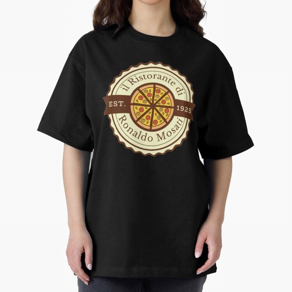 il Ristorante di Ronaldo Mosati Oversized T-Shirt Celebrate the Magic of FIFA World Cup 2026 USA Canada Mexico for Fans of Messi, Neymar and Mbappe and Argentina, France and Brazil, Bringing Vintage Soccer Flavor, Modern Football Stars, National