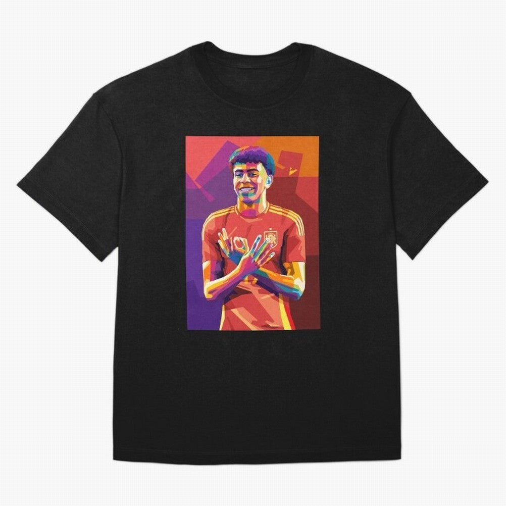 Lamine Yamal Spain Oversized T-Shirt Celebrate the Road through FIFA World Cup 2026 Filled with Messi, France and Portugal Energy, Football Festival Excitement, Trophy Ambitions, Country Rivalries and Star Player Buzz; Ideal for Football Dads,