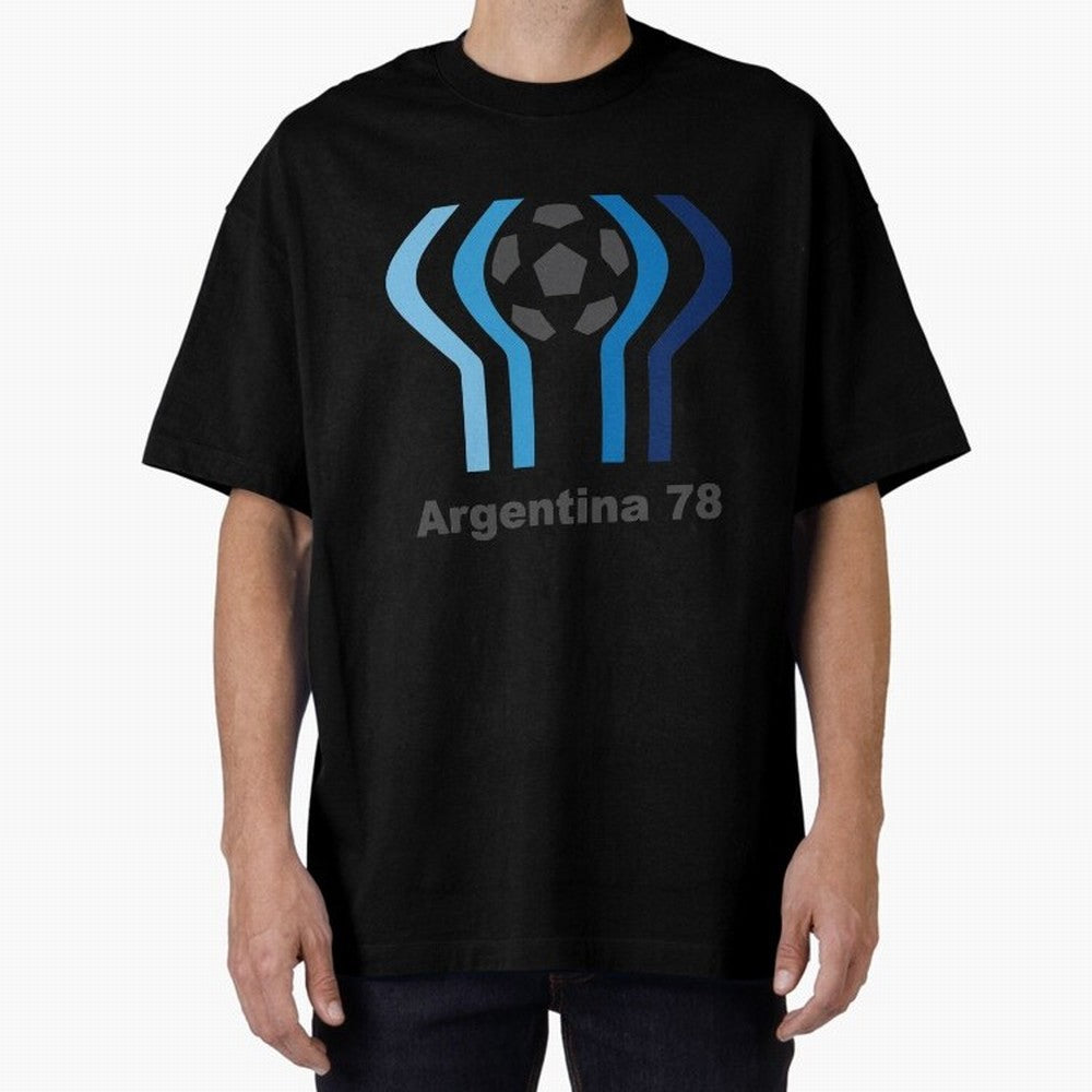Retro Word Cup Logo1 Oversized T-Shirt Stand with FIFA World Cup 2026 USA Canada Mexico Centered on Haaland and Mbappe, Netherlands Energy, Goal Celebration Energy, Supporter Heritage, Football Icons and Worldwide Tournament Joy; Perfect for Fans,