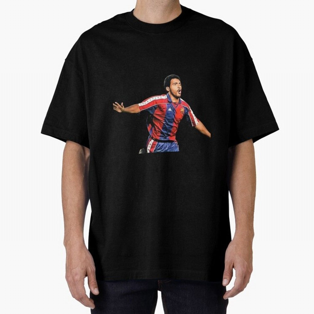 Legends of The Beautiful Game Cartoon Collection Legends Romario Cartoon Artwork162 Oversized T-Shirt Elevate Match Day Hype around FIFA World Cup 2026 USA Canada Mexico, CR7 and Messi, England, Fan Favorite Moments, National Team Passion, Big