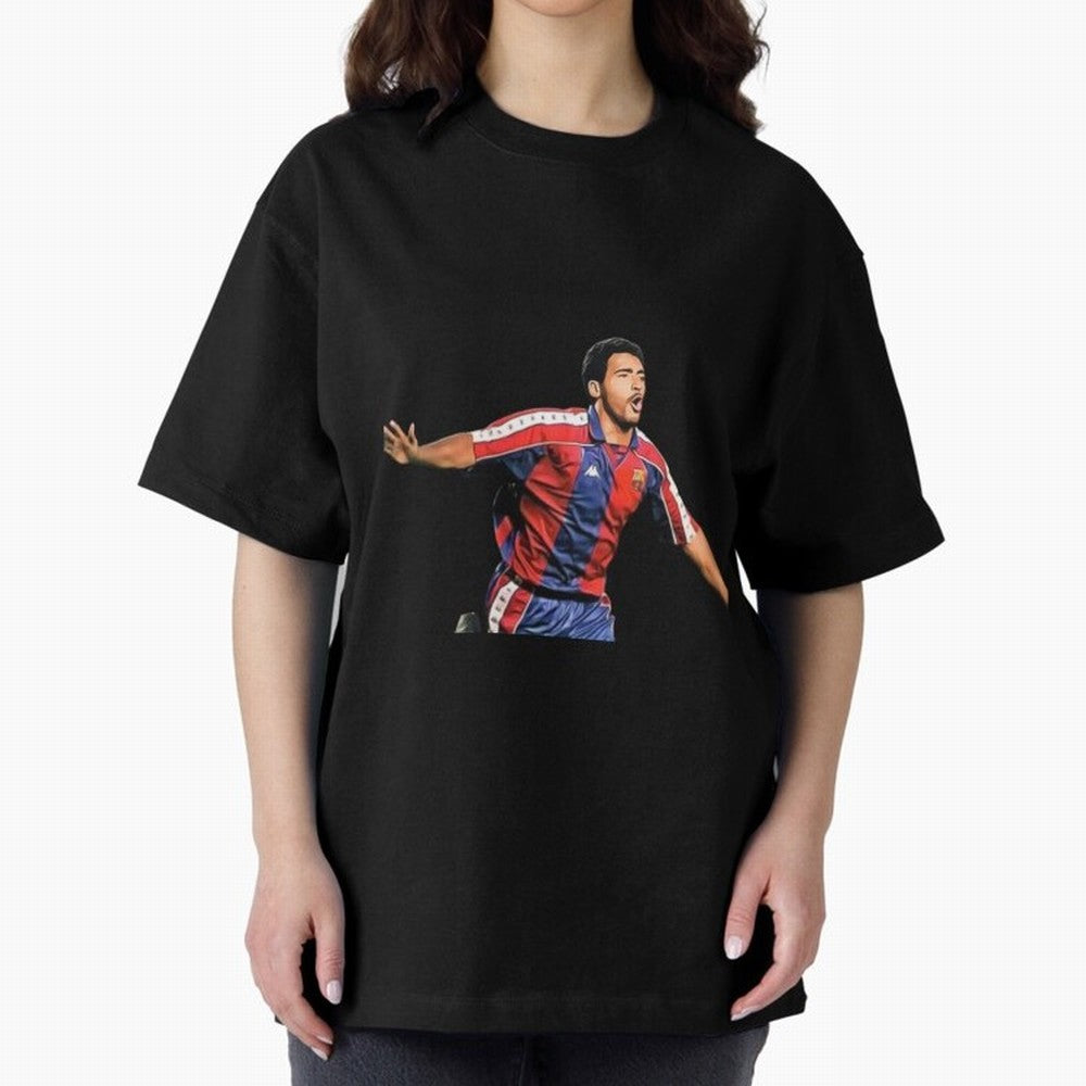 Legends of The Beautiful Game Cartoon Collection Legends Romario Cartoon Artwork162 Oversized T-Shirt Elevate Match Day Hype around FIFA World Cup 2026 USA Canada Mexico, CR7 and Messi, England, Fan Favorite Moments, National Team Passion, Big