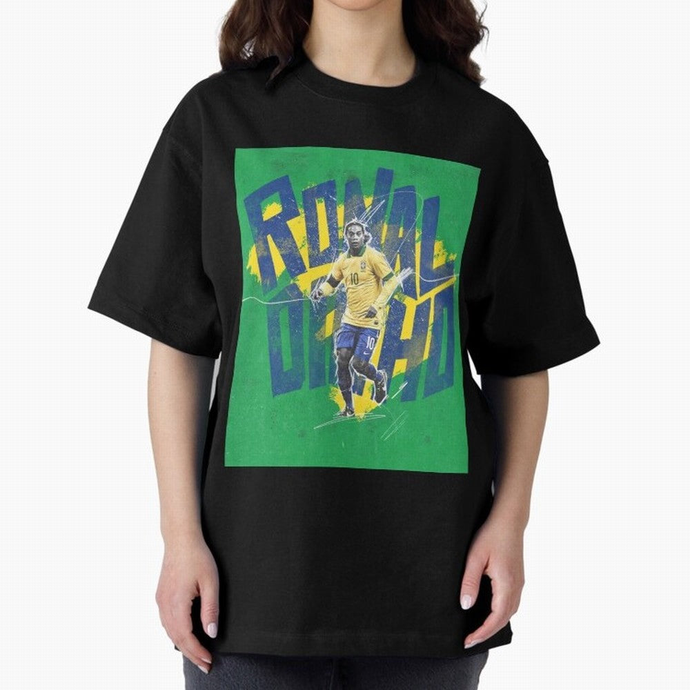 Wallpaper Ronaldinho Art Oversized T-Shirt Fuel Global Football Passion for FIFA World Cup 2026 USA Canada Mexico, Capturing Mbappe and Neymar, Portugal, Spain and Germany, Football Passion, Legendary Performances, Festival Vibes and Supporter