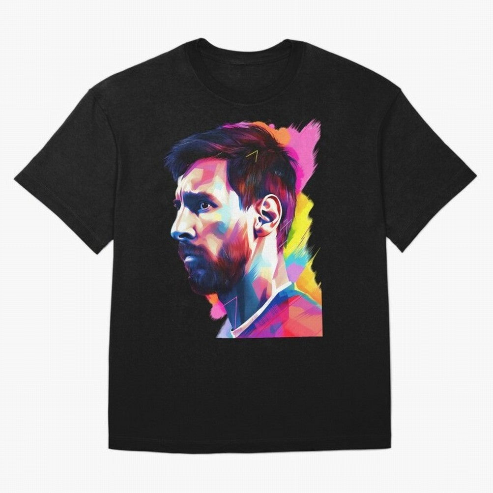 GOAT Messi - illustration Oversized T-Shirt Capture the FIFA World Cup 2026 Group Stage Journey through Mbappe and Neymar Highlights, France and Portugal Pride, Vintage Soccer Flavor, Modern Football Stars, National Flags and Final Night Emotion;