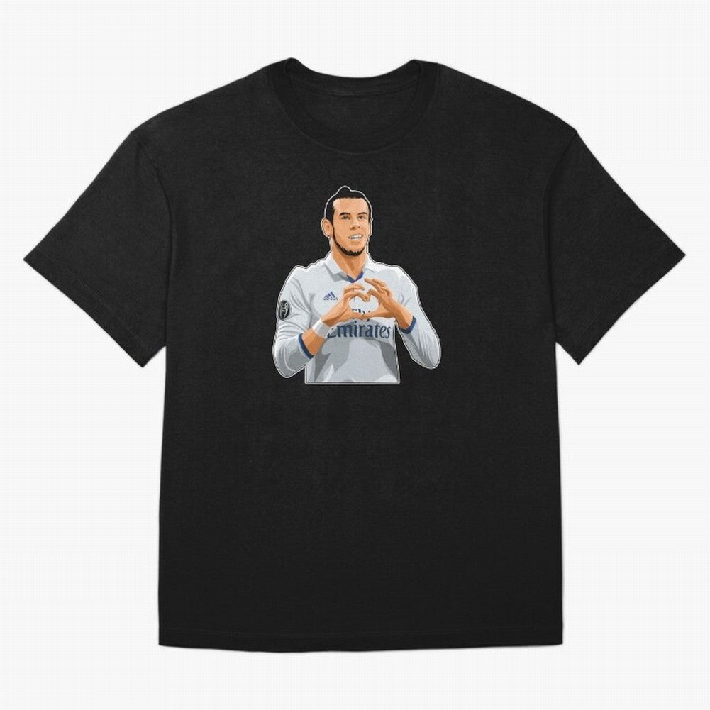 Gareth Bale Love Sign Celebration Oversized T-Shirt Relive FIFA World Cup 2026 Group Stage Featuring Neymar, Haaland and Cristiano Ronaldo, France Energy, Championship Spirit, Famous Goals, Roaring Crowds and International Football Unity; Great for