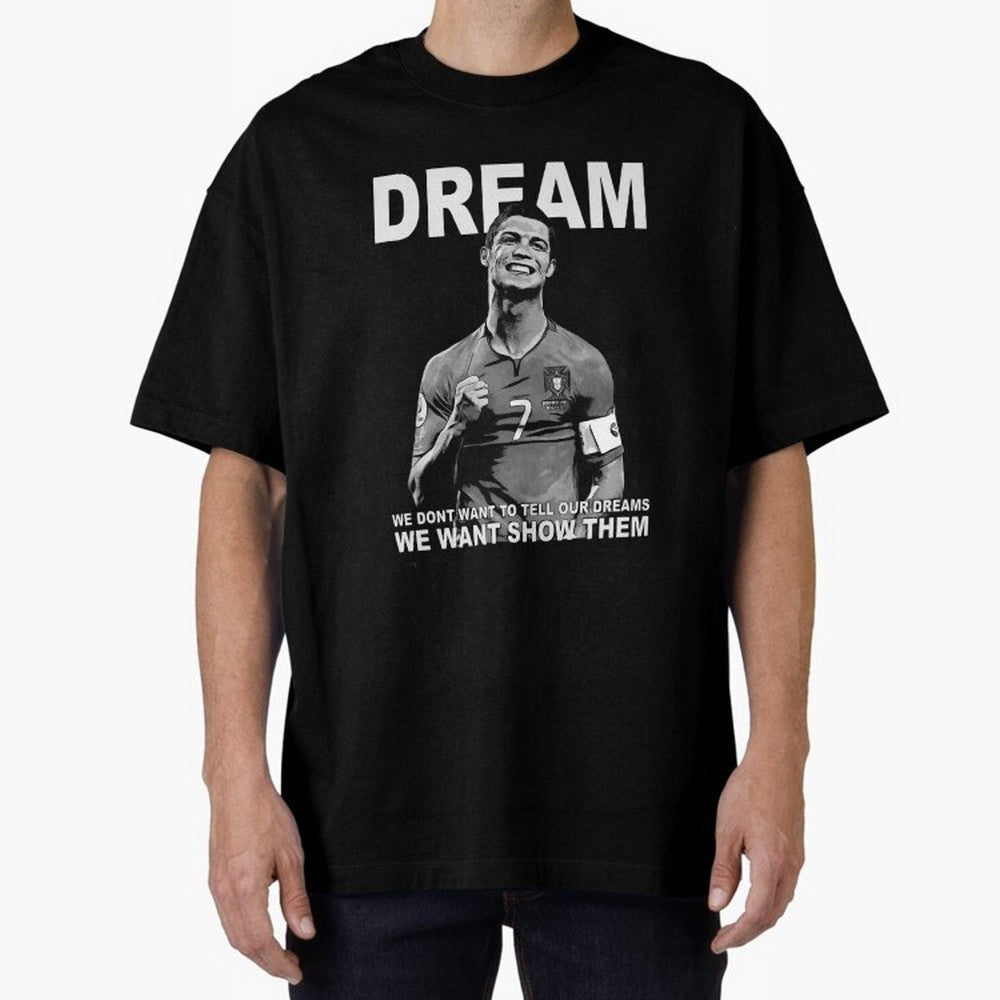 christiano ronaldo Oversized T-Shirt Follow the Final Road of Match Day Hype around FIFA World Cup 2026, Cristiano Ronaldo, Haaland and CR7, Netherlands, Sports Nostalgia, International Competition, Famous Players and Unforgettable Victories; Made