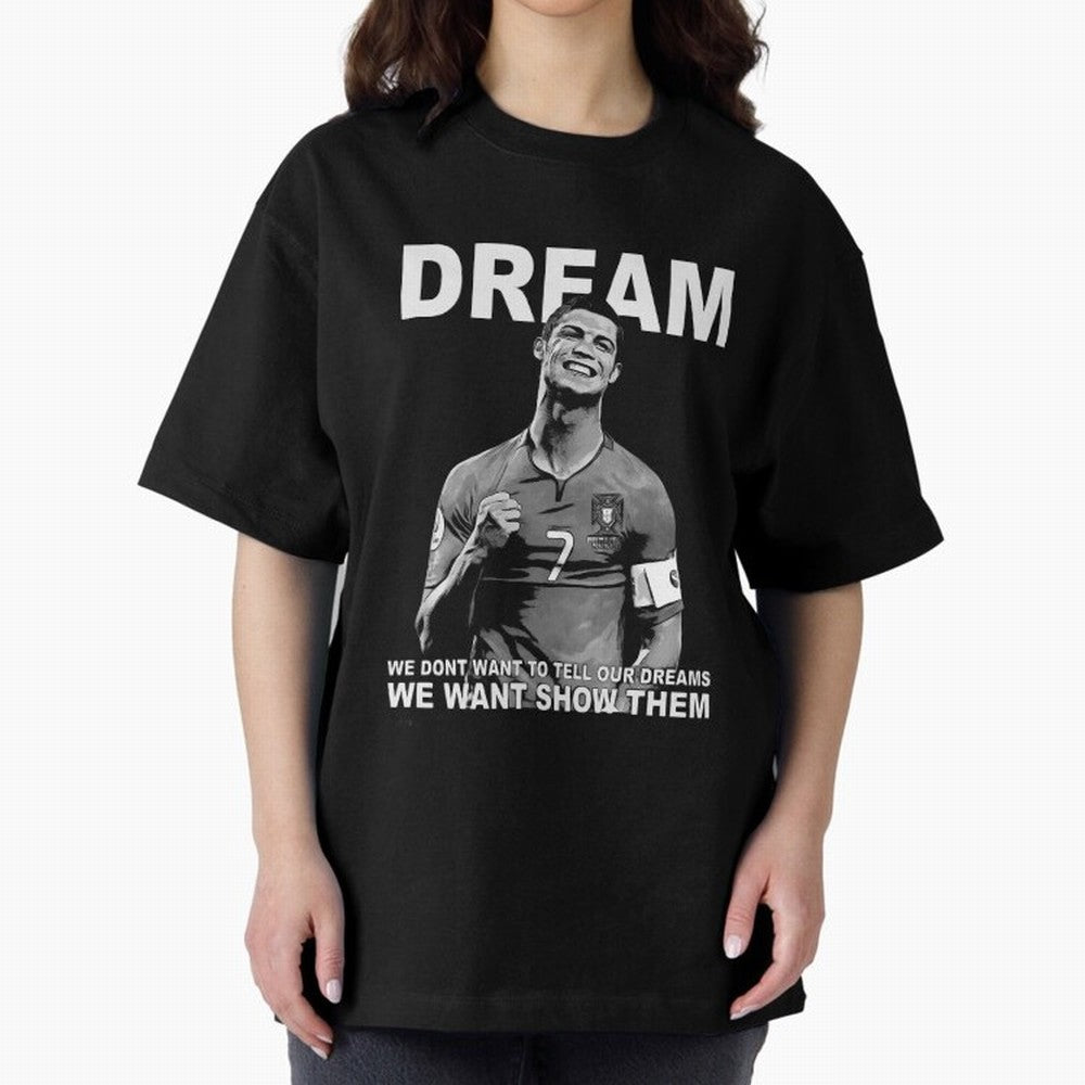 christiano ronaldo Oversized T-Shirt Follow the Final Road of Match Day Hype around FIFA World Cup 2026, Cristiano Ronaldo, Haaland and CR7, Netherlands, Sports Nostalgia, International Competition, Famous Players and Unforgettable Victories; Made