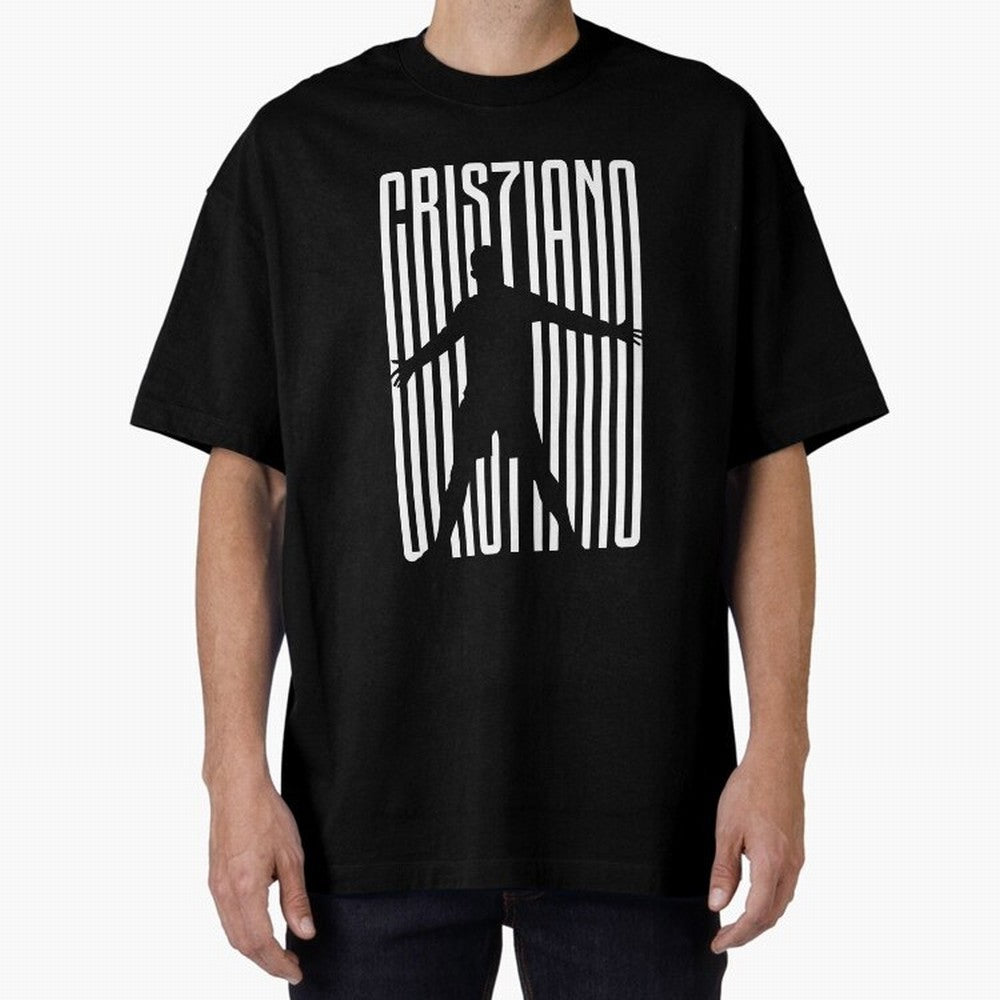 Christiano Ronaldo Icon black Jersey 2023 Oversized T-Shirt Support FIFA World Cup 2026 USA Canada Mexico Spirit, Filled with Brazil, Haaland and Mbappe, Stadium Chants, National Pride, Trophy Dreams and Unforgettable Football Memories; Perfect for