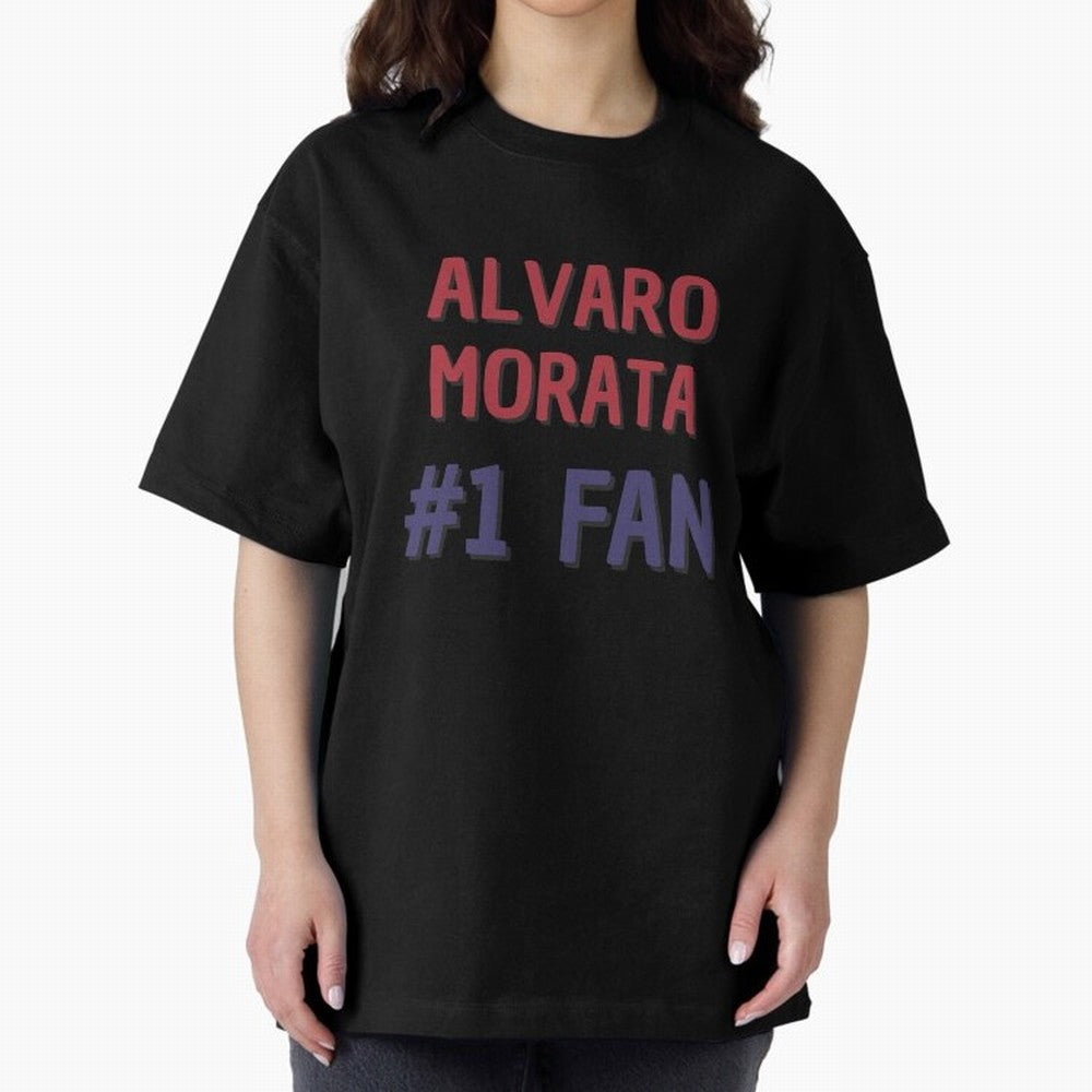 Alvaro Morata - #1 Fan Oversized T-Shirt Bring Supporter Culture to Match Day Hype around FIFA World Cup 2026 Group Stage, CR7, Argentina, Match Day Excitement, Supporter Culture, Golden Goals and Global Football Passion; Perfect for Fans,