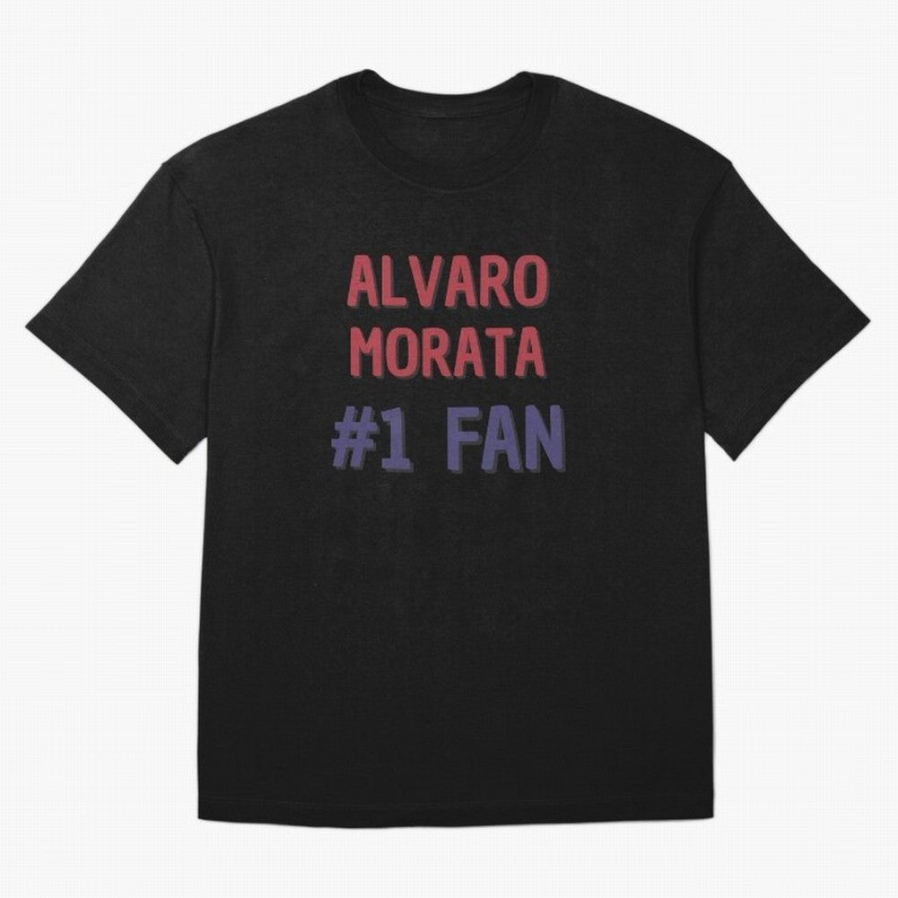 Alvaro Morata - #1 Fan Oversized T-Shirt Bring Supporter Culture to Match Day Hype around FIFA World Cup 2026 Group Stage, CR7, Argentina, Match Day Excitement, Supporter Culture, Golden Goals and Global Football Passion; Perfect for Fans,