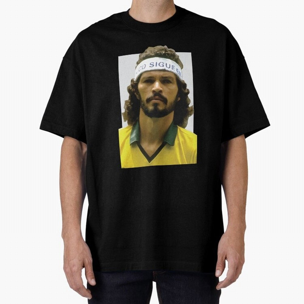Scrates Football legend Oversized T-Shirt Make Memories around FIFA World Cup 2026 USA Canada Mexico Connected to Messi, France Energy, Classic Soccer Heritage, Championship Pressure, Fan Loyalty and International Pride; Perfect for Supporters Who