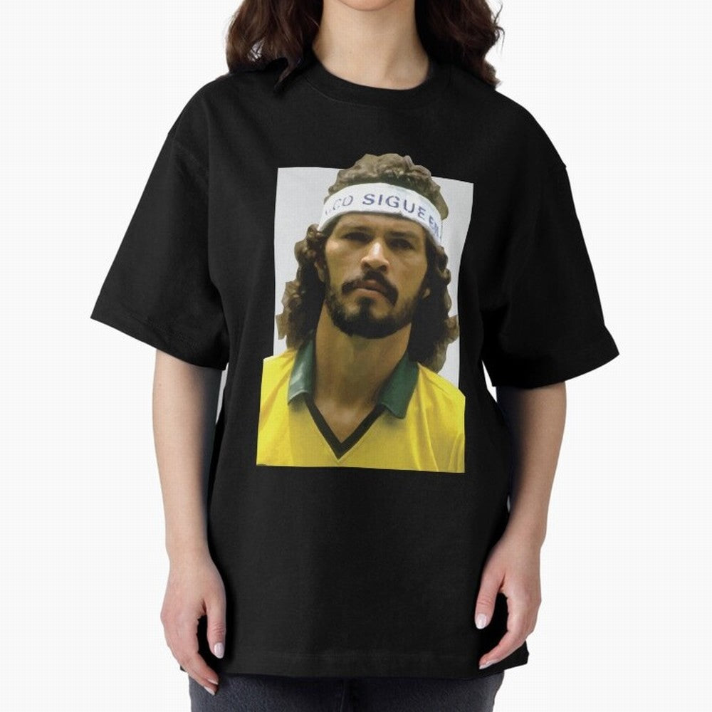 Scrates Football legend Oversized T-Shirt Make Memories around FIFA World Cup 2026 USA Canada Mexico Connected to Messi, France Energy, Classic Soccer Heritage, Championship Pressure, Fan Loyalty and International Pride; Perfect for Supporters Who