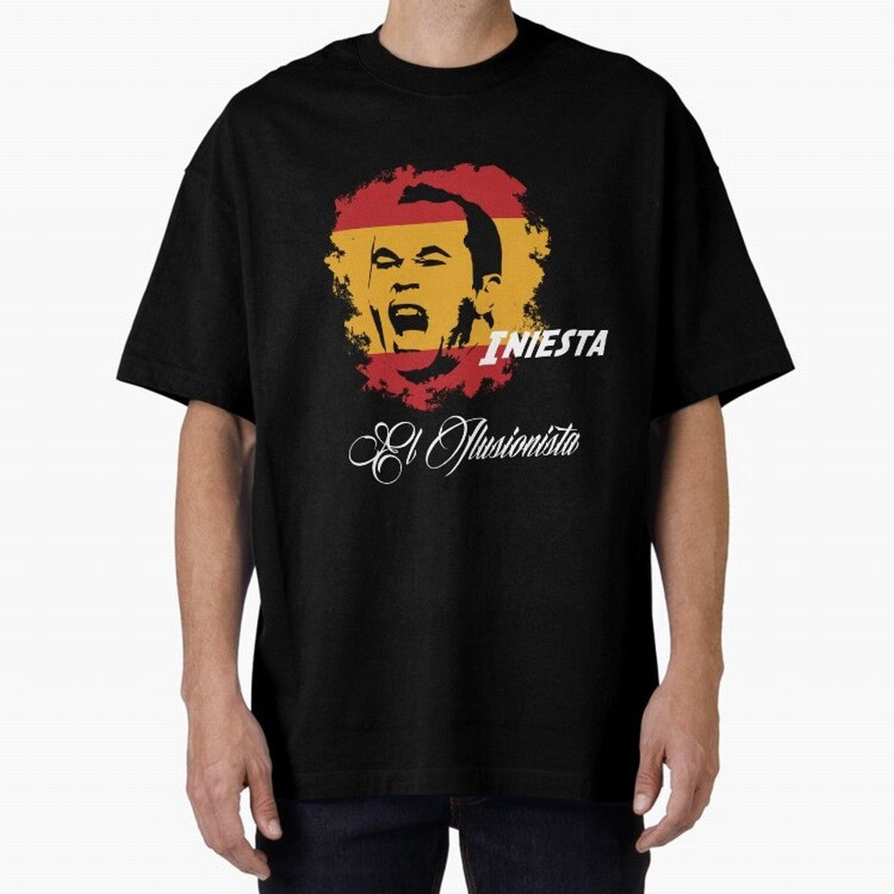 Spain Andres Iniesta Football World Cup 2014 Oversized T-Shirt Remember Iconic Moments from FIFA World Cup 2026 Group Stage Spirit, Capturing Spain and Netherlands, Messi, Neymar and Mbappe, Retro Football Energy, Iconic Rivalries, Trophy Chase