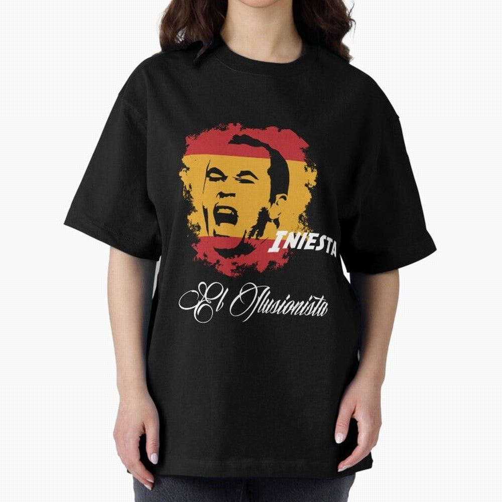 Spain Andres Iniesta Football World Cup 2014 Oversized T-Shirt Remember Iconic Moments from FIFA World Cup 2026 Group Stage Spirit, Capturing Spain and Netherlands, Messi, Neymar and Mbappe, Retro Football Energy, Iconic Rivalries, Trophy Chase