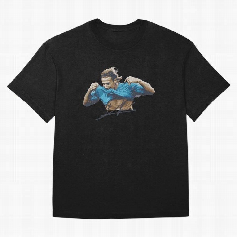 Diego Forlan Football Legends Oversized T-Shirt Celebrate Football Heritage in Global Football Passion for FIFA World Cup 2026 Group Stage, Celebrating Haaland and Mbappe, England, France and Netherlands, Vintage Soccer Flavor, Modern Football