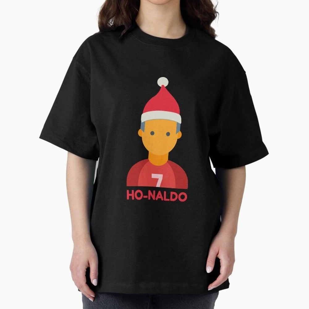 HO-NALDO - Funny Ronaldo Christmas Oversized T-Shirt Celebrate Global Passion for FIFA World Cup 2026 Group Stage Made for Mbappe and Neymar, Argentina and Brazil Energy, Game Day Rituals, Football Legends, Country Pride and the Road to the Final;