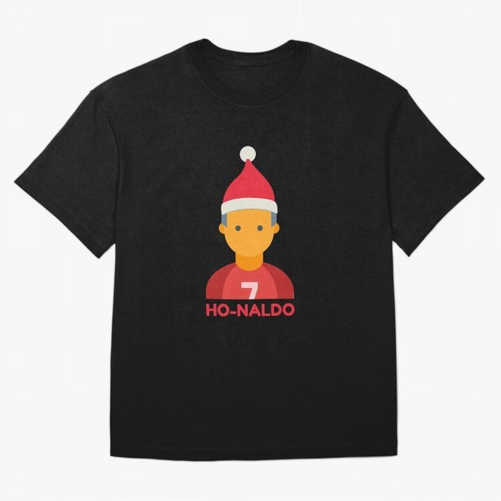 HO-NALDO - Funny Ronaldo Christmas Oversized T-Shirt Celebrate Global Passion for FIFA World Cup 2026 Group Stage Made for Mbappe and Neymar, Argentina and Brazil Energy, Game Day Rituals, Football Legends, Country Pride and the Road to the Final;
