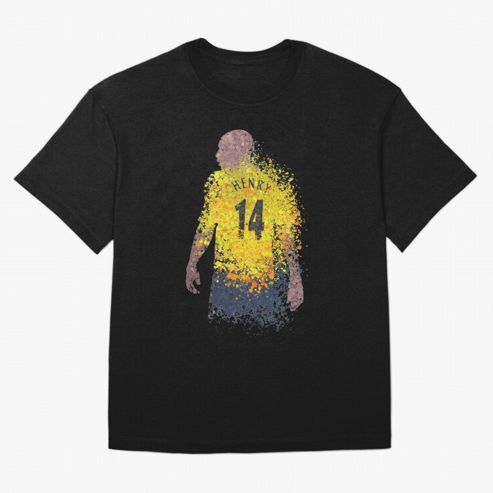 Thierry Henry Arsenal Illustration Oversized T-Shirt Fuel Your Fan Pride for FIFA World Cup 2026 Group Stage Celebrating Messi, Neymar and Mbappe, England and Germany Energy, Sports Nostalgia, International Competition, Famous Players and