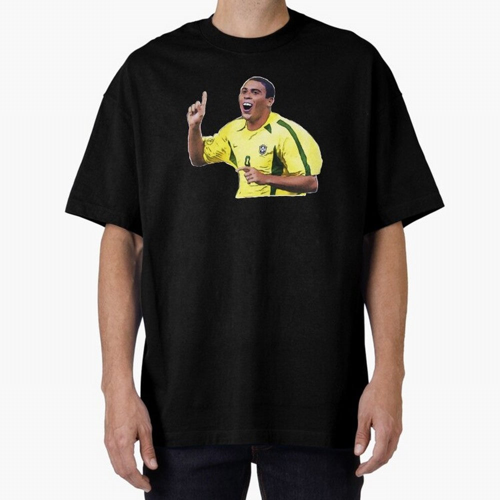 Ronaldo R9 - Brazil Oversized T-Shirt Feel FIFA World Cup 2026 Spirit, Featuring England and Germany, Haaland, Championship Spirit, Famous Goals, Roaring Crowds and International Football Unity; Great for Supporters Who Love Legendary Players,