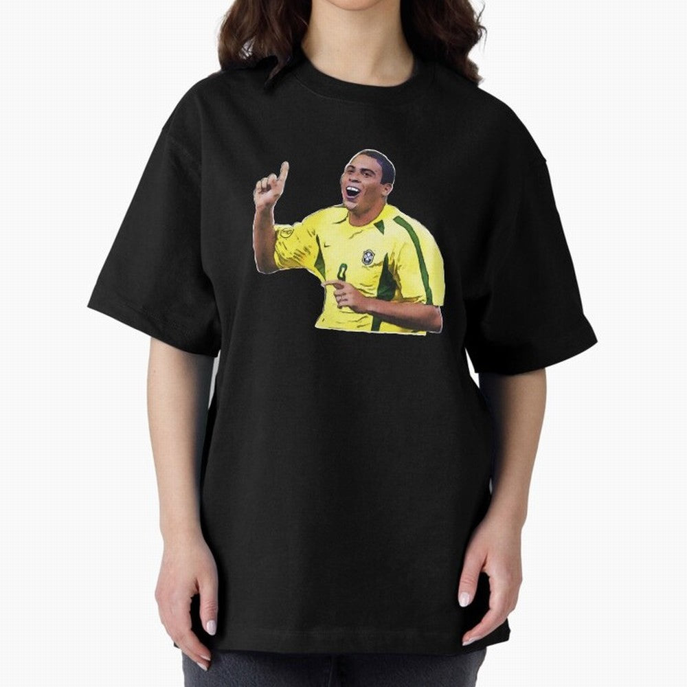 Ronaldo R9 - Brazil Oversized T-Shirt Feel FIFA World Cup 2026 Spirit, Featuring England and Germany, Haaland, Championship Spirit, Famous Goals, Roaring Crowds and International Football Unity; Great for Supporters Who Love Legendary Players,