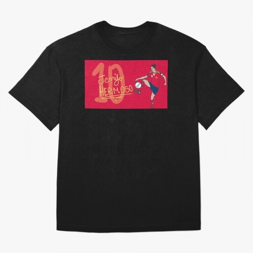 Jennifer Hermoso Oversized T-Shirt Celebrate Classic Football Spirit in FIFA World Cup 2026 for Fans of CR7 and Messi and England and Germany, Bringing Football History, Final Match Energy, Crowd Noise and Once in a Lifetime Moments; Great for