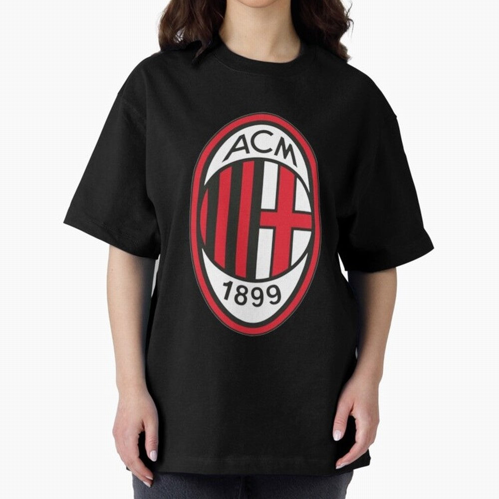 milan black n red Oversized T-Shirt Make Your Look Match FIFA World Cup 2026 USA Canada Mexico Capturing Cristiano Ronaldo, Germany Energy, Sports Nostalgia, International Competition, Famous Players and Unforgettable Victories; Great for