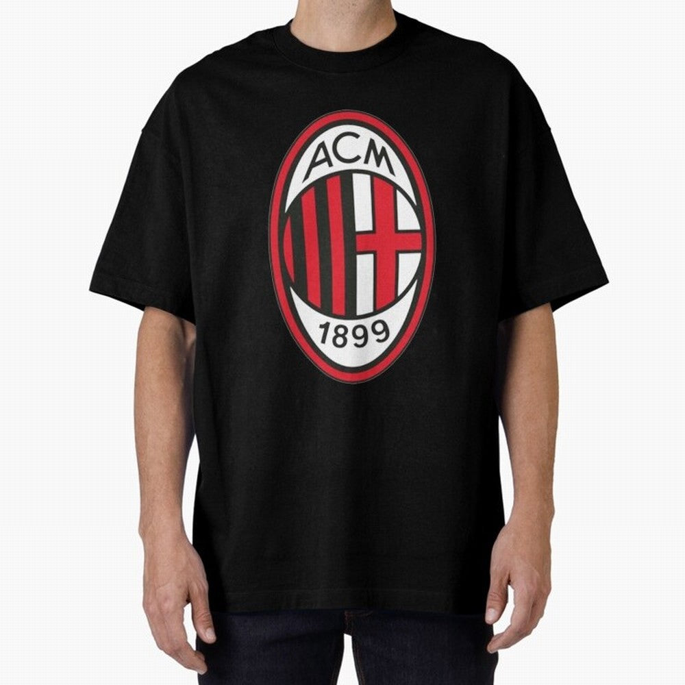 milan black n red Oversized T-Shirt Make Your Look Match FIFA World Cup 2026 USA Canada Mexico Capturing Cristiano Ronaldo, Germany Energy, Sports Nostalgia, International Competition, Famous Players and Unforgettable Victories; Great for