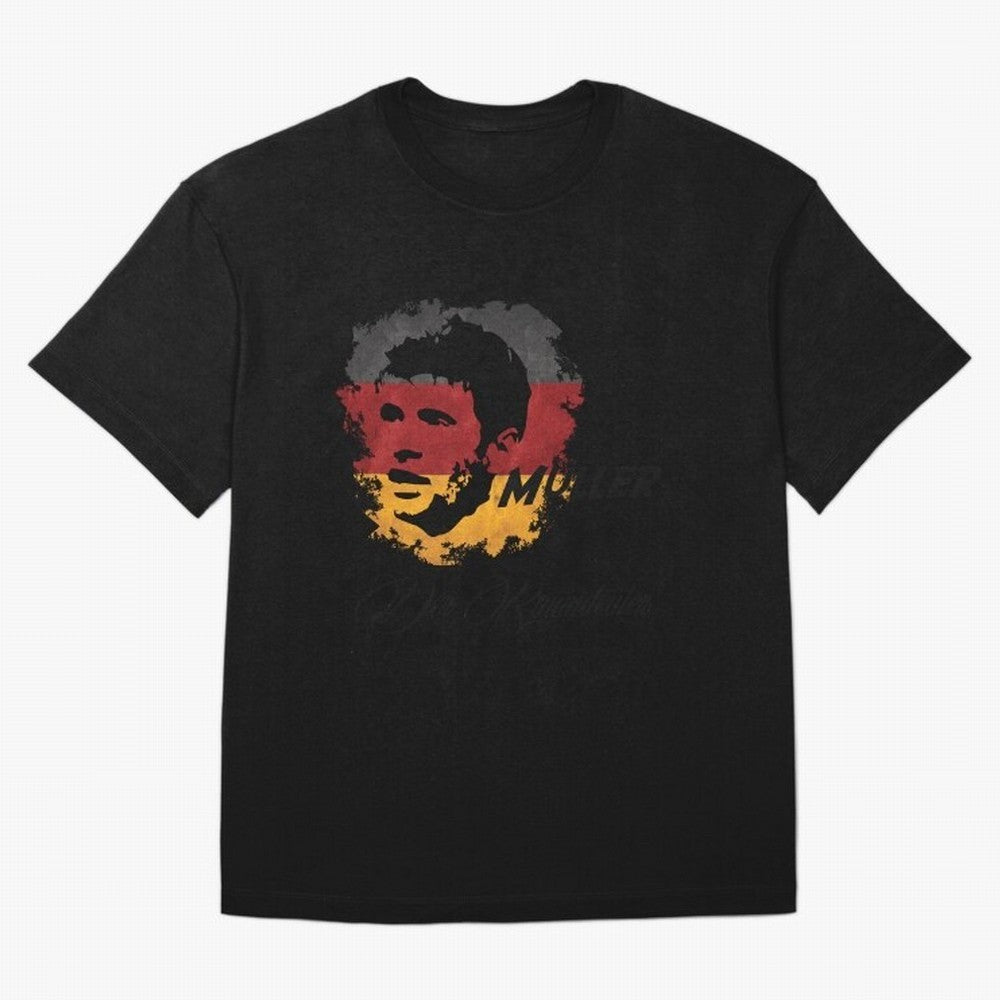 Germany Thomas Muller World Cup 2014 Oversized T-Shirt Experience the FIFA World Cup 2026 Journey through CR7 Highlights, France and Portugal Pride, Retro Football Energy, Iconic Rivalries, Trophy Chase Drama and Stadium Atmosphere; Ideal for Fans