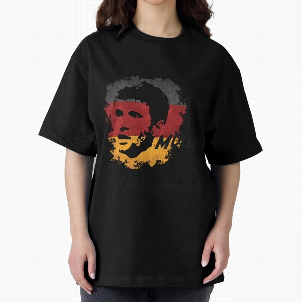 Germany Thomas Muller World Cup 2014 Oversized T-Shirt Experience the FIFA World Cup 2026 Journey through CR7 Highlights, France and Portugal Pride, Retro Football Energy, Iconic Rivalries, Trophy Chase Drama and Stadium Atmosphere; Ideal for Fans