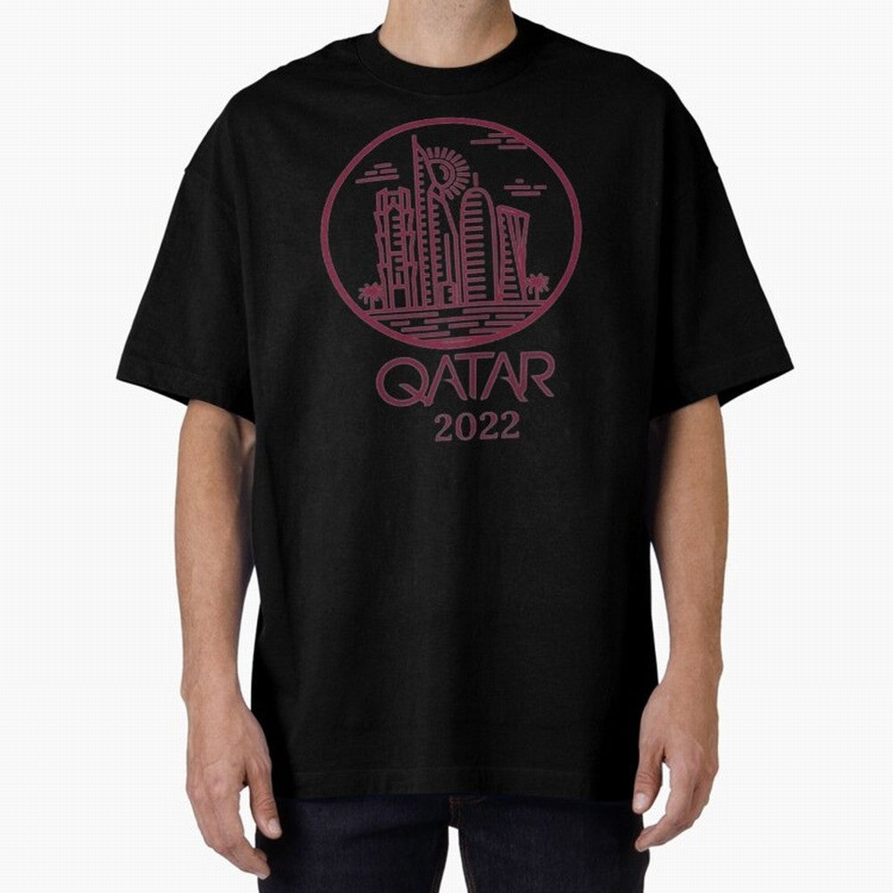 Qatar Welcome Oversized T-Shirt Stand with Global Football Passion for FIFA World Cup 2026 Group Stage, Built around Cristiano Ronaldo, France, Football Passion, Legendary Performances, Festival Vibes and Supporter Community; Built for Supporters