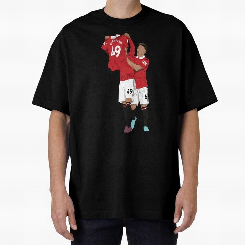 Alejandro Garnacho Goal Celebration Oversized T-Shirt Show Support during Match Day Hype around FIFA World Cup 2026, Haaland and Mbappe, France, Football Passion, Legendary Performances, Festival Vibes and Supporter Community; Perfect for People