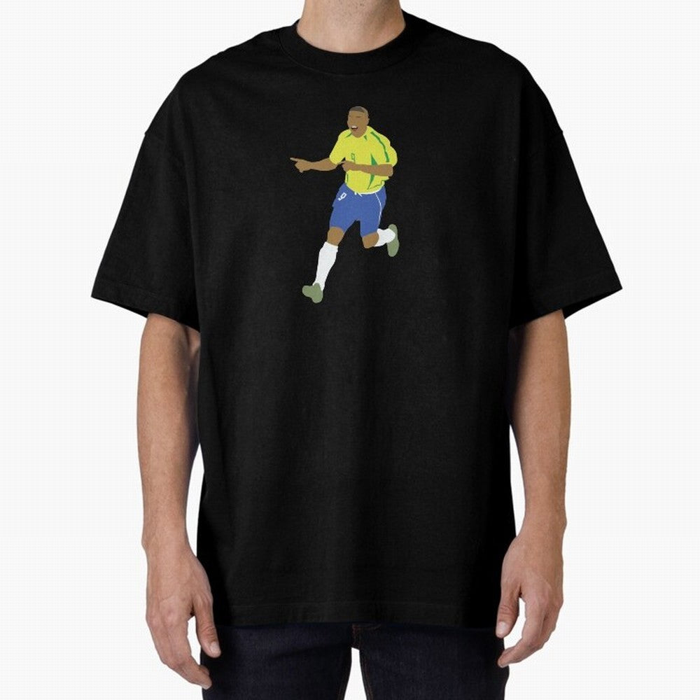 Ronaldo 'Il Fenomeno' Brazil Legend 9 Oversized T-Shirt Enjoy FIFA World Cup 2026 USA Canada Mexico Featuring CR7 and Messi, England, France and Netherlands Energy, Match Day Excitement, Supporter Culture, Golden Goals and Global Football Passion;