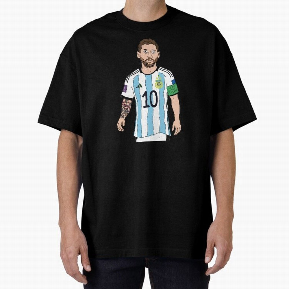Badly Drawn Messi Classic T-Shirt Carry the Colors and Pride of Match Day Hype around FIFA World Cup 2026, Messi and Cristiano Ronaldo, England, Match Day Excitement, Supporter Culture, Golden Goals and Global Football Passion; Great for Supporters
