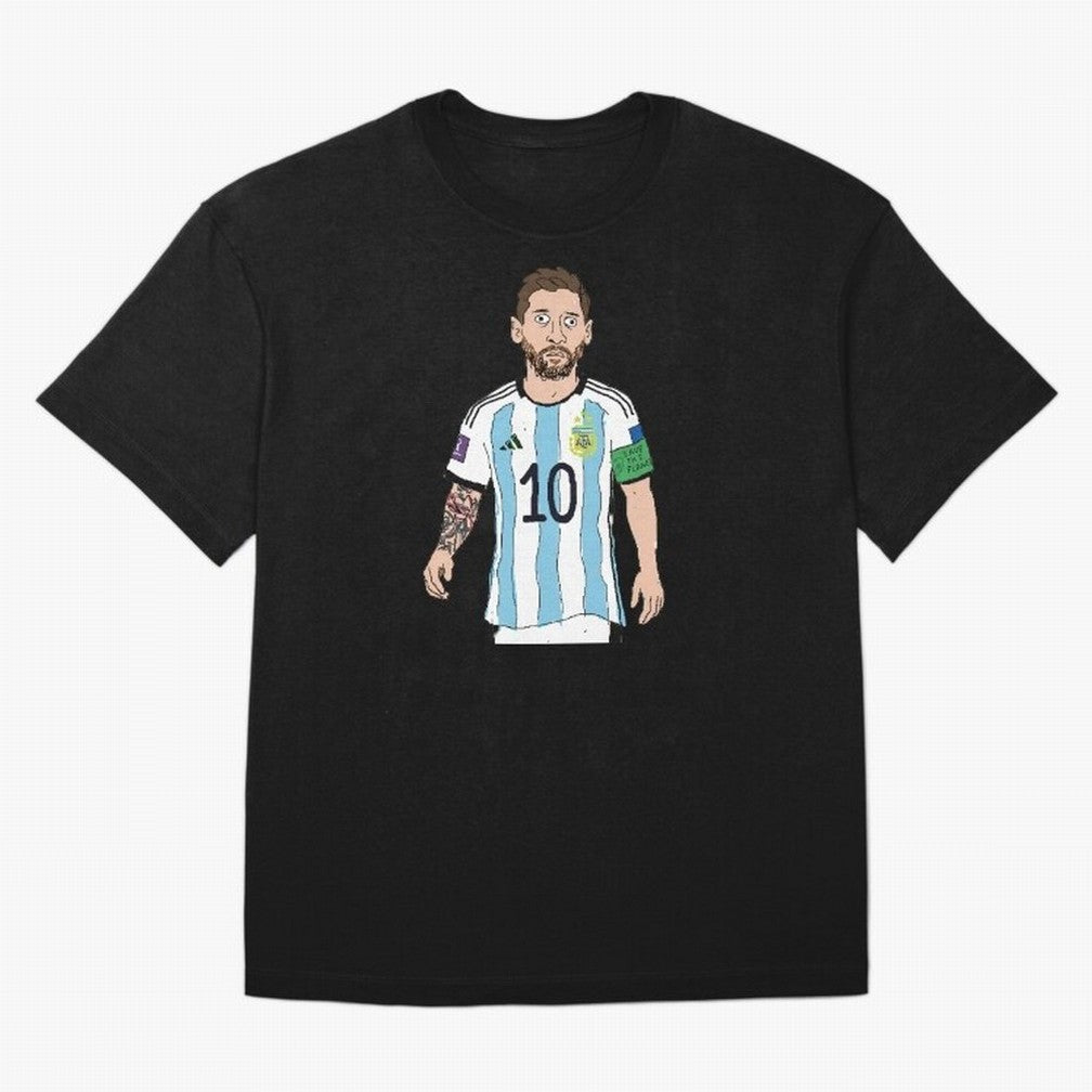Badly Drawn Messi Classic T-Shirt Carry the Colors and Pride of Match Day Hype around FIFA World Cup 2026, Messi and Cristiano Ronaldo, England, Match Day Excitement, Supporter Culture, Golden Goals and Global Football Passion; Great for Supporters