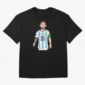 Badly Drawn Messi Classic T-Shirt Carry the Colors and Pride of Match Day Hype around FIFA World Cup 2026, Messi and Cristiano Ronaldo, England, Match Day Excitement, Supporter Culture, Golden Goals and Global Football Passion; Great for Supporters