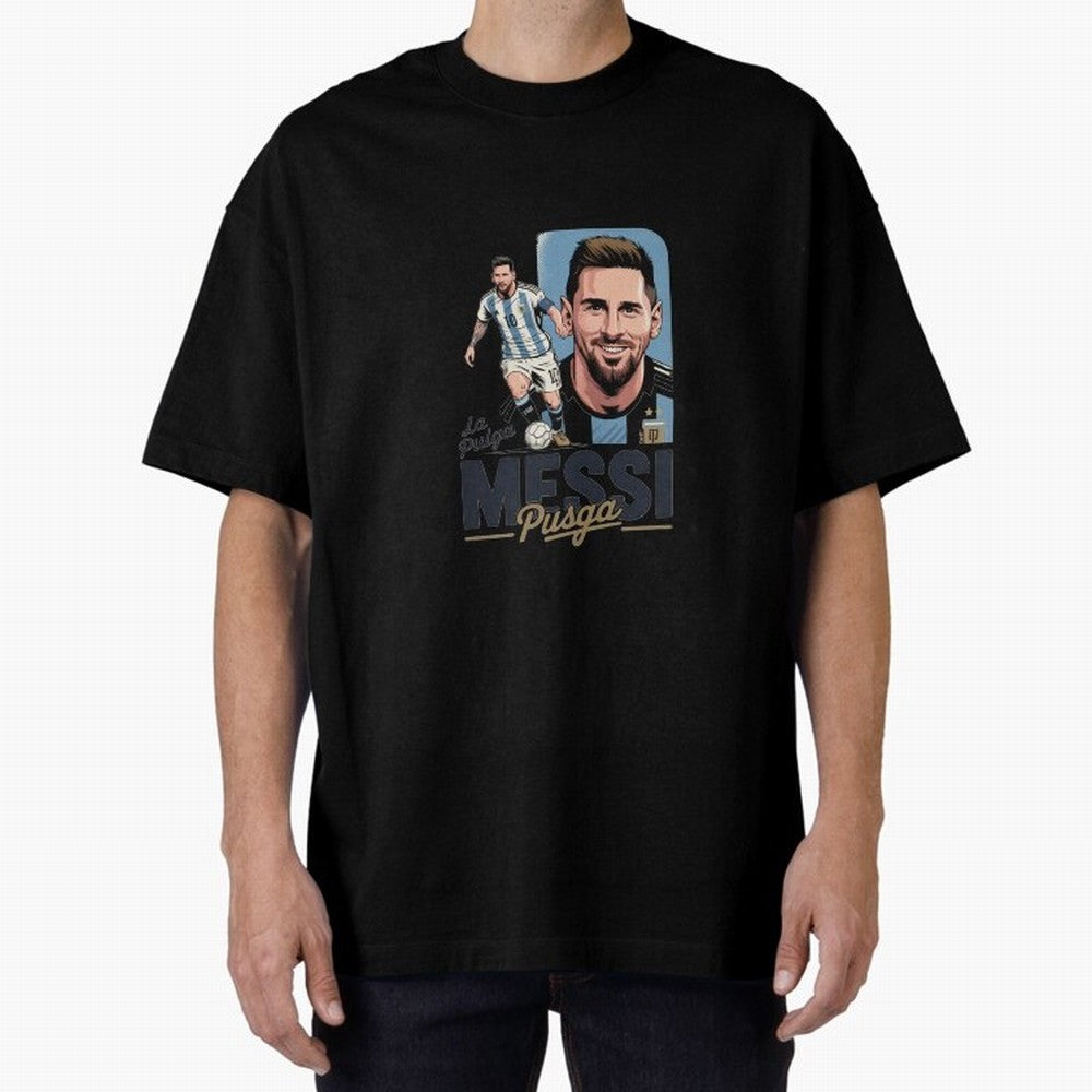 Lionel Messi Argentinian La Pulga Oversized T-Shirt Turn Every Weekend Toward Match Day Hype around FIFA World Cup 2026 Group Stage, Mbappe and Neymar, France and Portugal, Vintage Soccer Flavor, Modern Football Stars, National Flags and Final