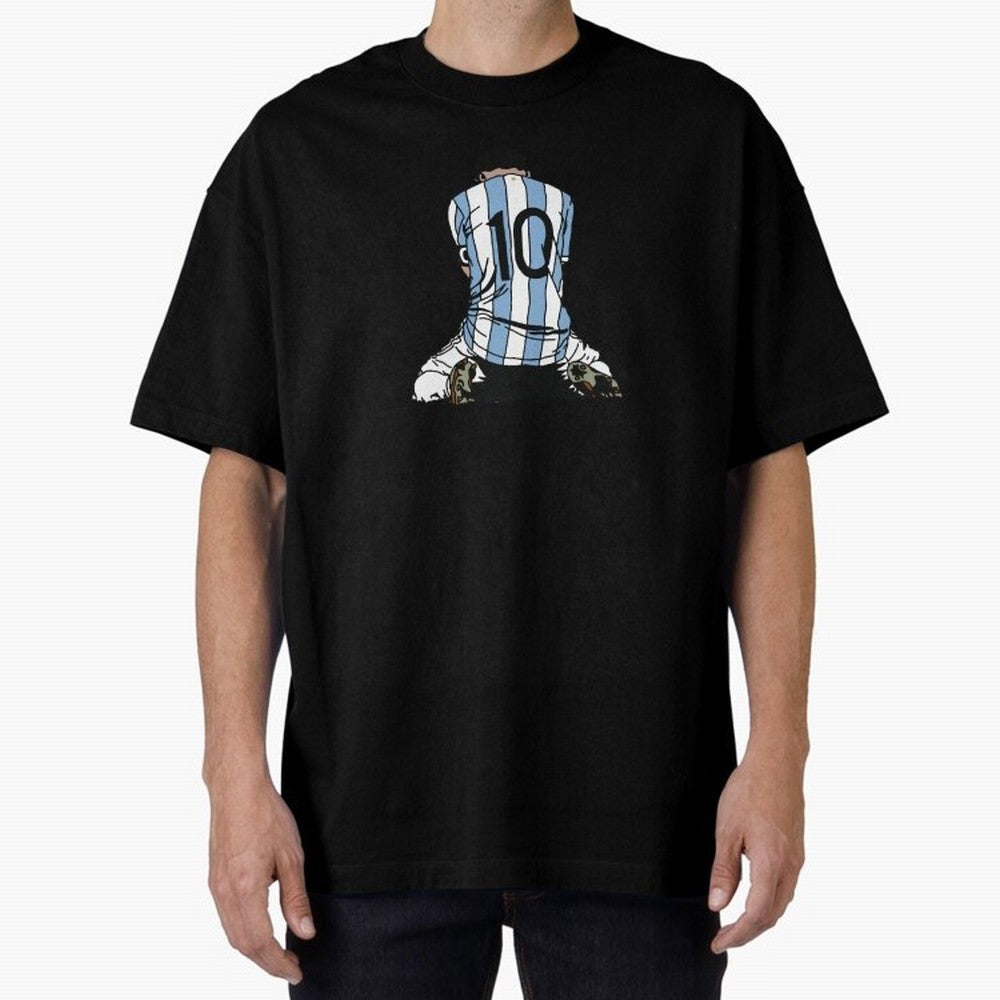 Messi Crying Copa America Moment Oversized T-Shirt Represent Match Day Hype around FIFA World Cup 2026 USA Canada Mexico, Haaland and Mbappe, Netherlands, Classic Soccer Heritage, Championship Pressure, Fan Loyalty and International Pride; Made for