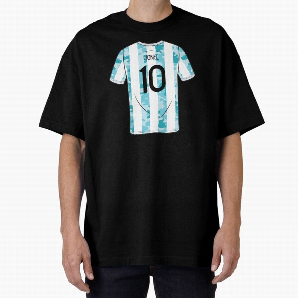 Jersey Illustration LeoMessi Classic T-Shirt Show Fan Pride Across Global Football Passion for FIFA World Cup 2026, Centered on Haaland, England, Retro Football Energy, Iconic Rivalries, Trophy Chase Drama and Stadium Atmosphere; Perfect for People