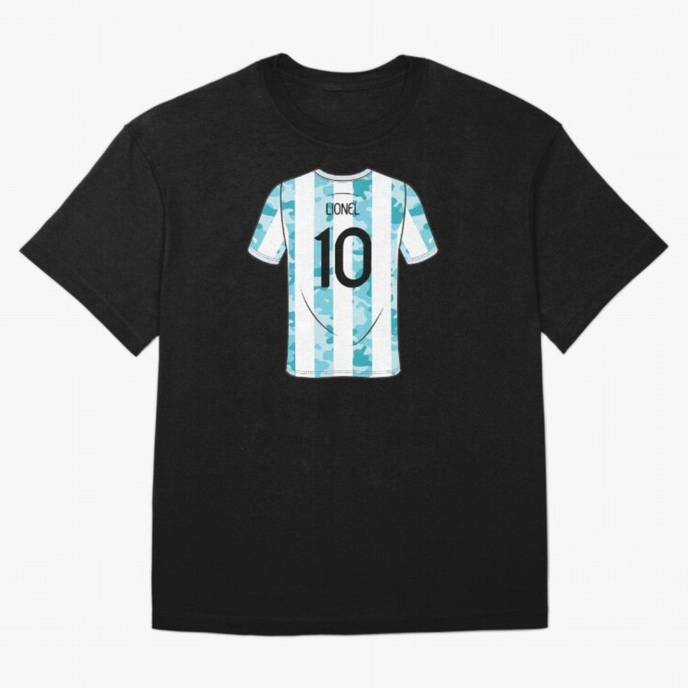 Jersey Illustration LeoMessi Classic T-Shirt Show Fan Pride Across Global Football Passion for FIFA World Cup 2026, Centered on Haaland, England, Retro Football Energy, Iconic Rivalries, Trophy Chase Drama and Stadium Atmosphere; Perfect for People