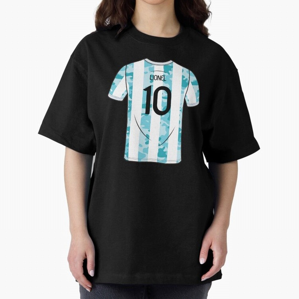 Jersey Illustration LeoMessi Classic T-Shirt Show Fan Pride Across Global Football Passion for FIFA World Cup 2026, Centered on Haaland, England, Retro Football Energy, Iconic Rivalries, Trophy Chase Drama and Stadium Atmosphere; Perfect for People